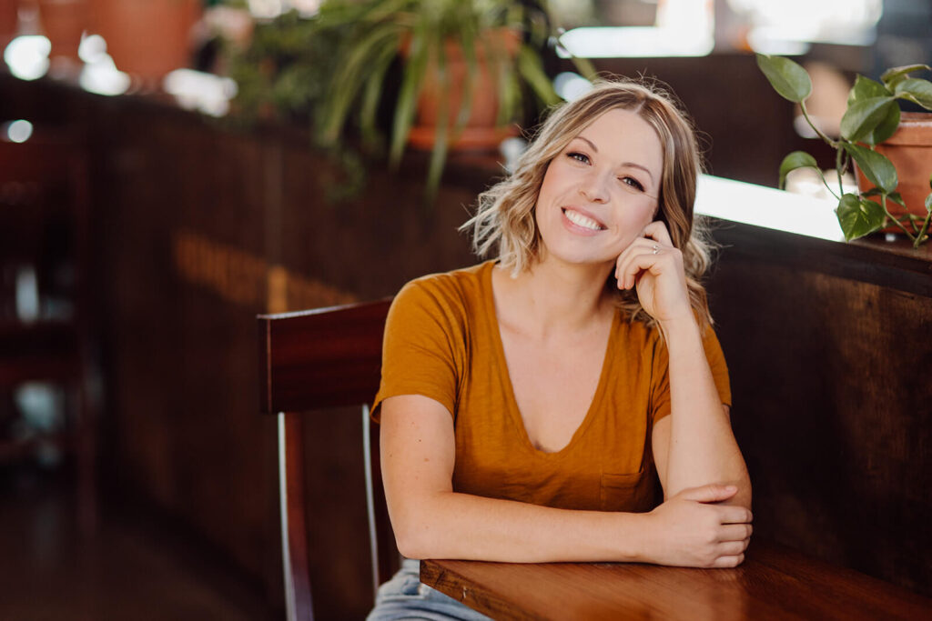 Gabby Pinkerton, Pinterest expert posing for business branding photo